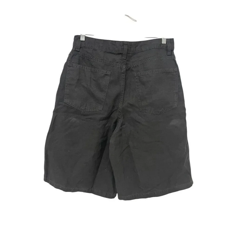 Zara Men Bermuda Short EU 38 US 30 Black Baggy Fit Cotton Denim 9632/902 NWT